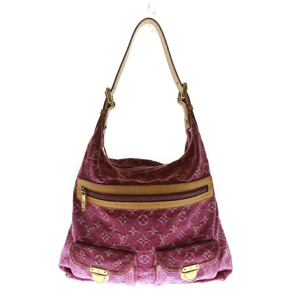 Louis Vuitton Monogram Denim Baggy Denim Hobo Shoulder Bag Pink